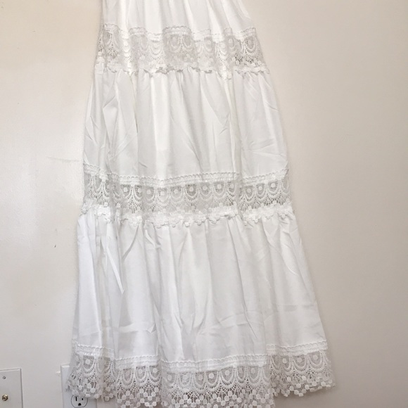 Beautiful white summer long dress - Picture 4 of 12